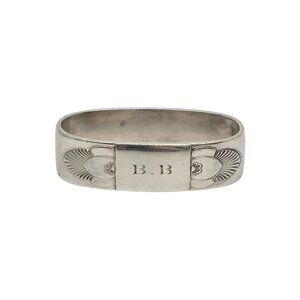 Georg Jensen Denmark Cactus Sterling Silver Napkin Ring 81A w/Mono #19423